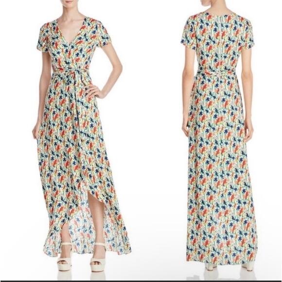 Alice + Olivia Dresses & Skirts - Alice + Olivia Adrianna Bird party maxi dress mock-wrap Sz 0 XS